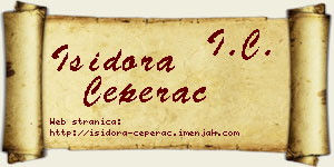 Isidora Čeperac vizit kartica